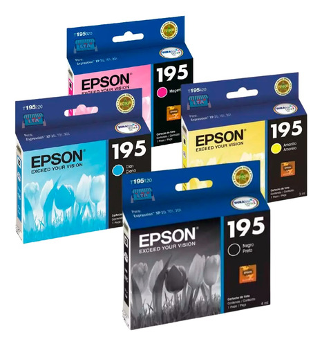 Pack 4 Colores Cartucho De Tinta Original Para Epson Xp-211