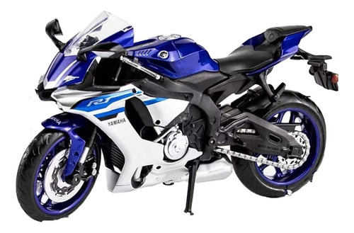 Fengyu 1:12 Suzuki Yamaha Yzf R1 Moto De Aleación Con Casco