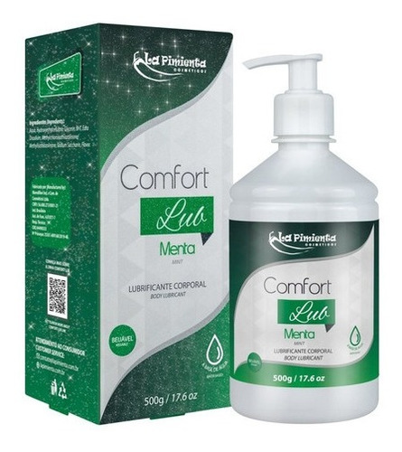 Gel Lubrificante Comfort Lub sabor Menta Uso Unissex Base D'água lubrificante corporal 500ml