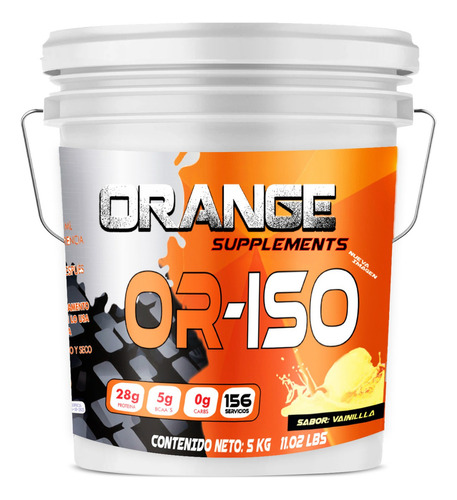 Proteína Suplemento Gym Polvo Isolate Orange Vainilla 5 Kg