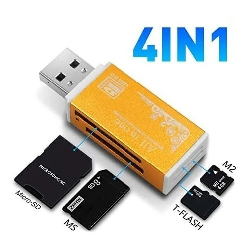 Lector Memoria Micro Sd Tf Sdhc Adaptador Usb Multifuncion