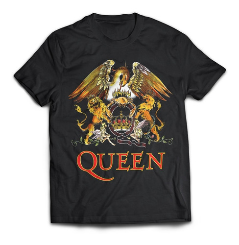 Imagen 1 de 4 de Camiseta Queen Escudo Color Rock Activity
