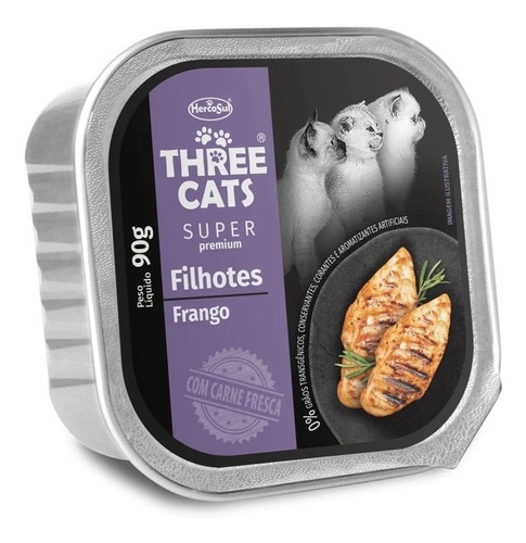 Three Cats Pate Gatitos 90g X 12uds