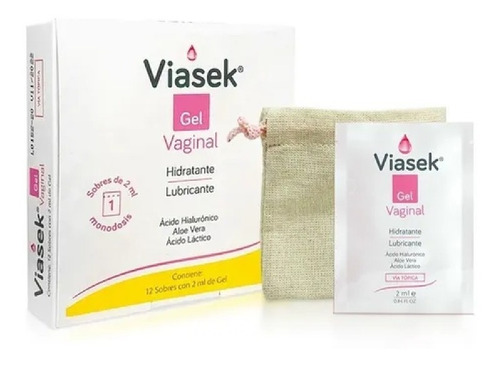 Viasek Gel Vaginal Hidratante Lubricante 12 Sobres 2ml