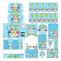 Comprar Kit Imprimible Cumpleaños ,candy Baby Shark  Personalizable