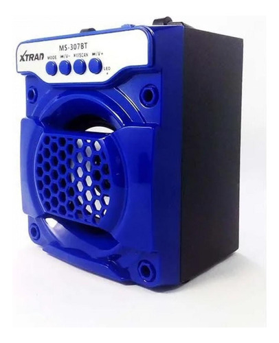 Caixa De Som Bluetooth 108mhz Azul Xtrad Ms-307bt