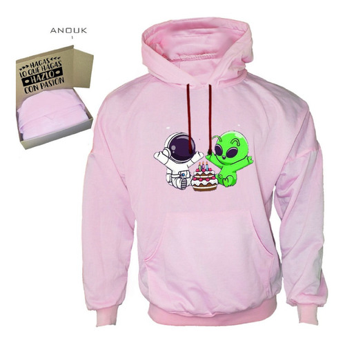 Imagen 6 de 10 de Buzo Hoodie Personalizado Saco Astronauta Y Alien Unisex
