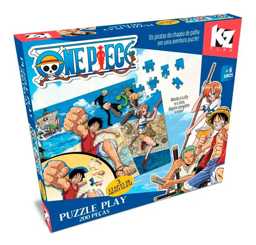 Quebra-cabeça One Piece 200 Peças 3 Etapas 1225 - Elka