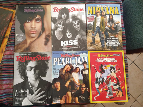 Lote 6 Revistas Rolling Stone Edición Coleccionistas Kiss