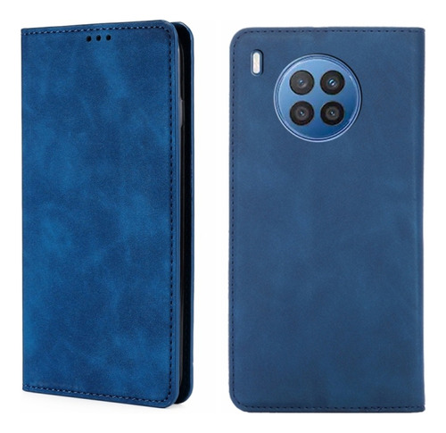 Funda Case Para Huawei Nova 8i Flip Cover Azul Antishock