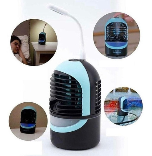 Enfriador De Aire Con Humidificador De Escritorio Luz Led