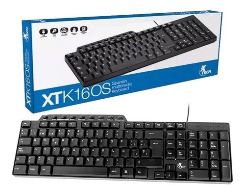 Imagen 2 de 2 de Teclado Xtech Multimedia Español Usb Xtk-160s