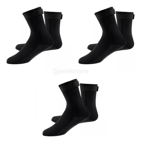 3 Pares De Botas De Buceo De Neopreno De 3 Mm A Prueba De Fr