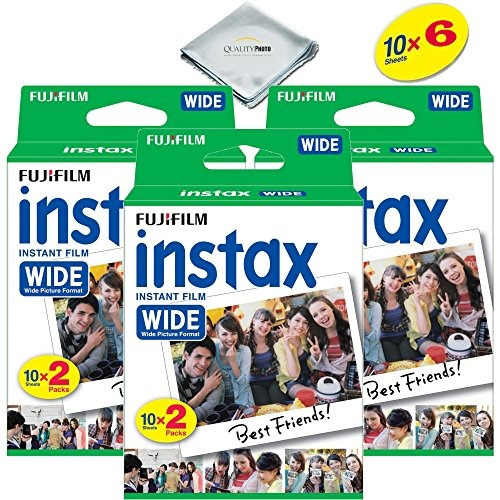 Fujifilm Instax Wide Film White Repuestos Instantánea X 60