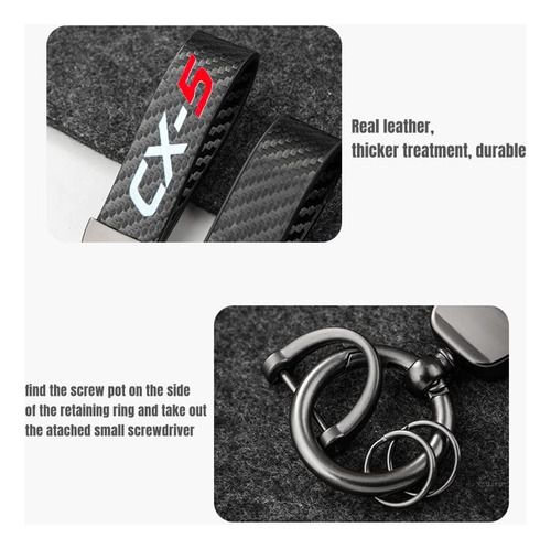 Llavero Coche Estilo Fibra De Carbono Mazda Cx-5 Emblema Cue