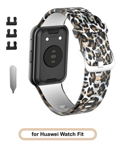 Correa De Silicona Para Huawei Watch Fit - Leopard