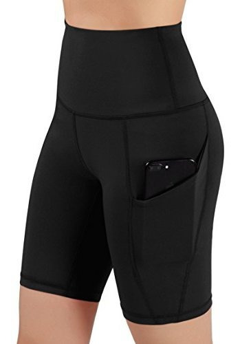 Ododo Pantalon Corto Yoga Cintura Para Control Abdomen No