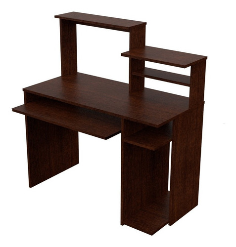 Escritorio Mosconi 709 melamina de 101cm x 121cm x 45cm wengue