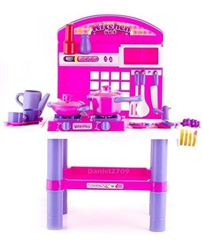 Cocina Infantil Juguete Niños 008-53 Mediana Rosada
