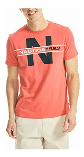 Nautica Playera Estampada De Manga Corta Para Hombre, 100%