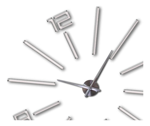 Relojes De Pared De Superficie De Espejo Diy 3d De Plata .