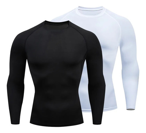 Camiseta Deportiva Ajustada De Manga Larga Para Correr Para