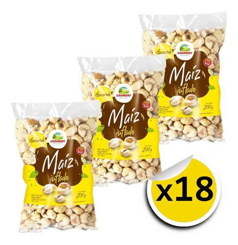 Imagen 1 de 1 de Tutucas Grandiet Con Azúcar X 200 Grs X 18 Paquetes
