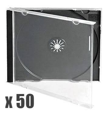 Estuche Acrílico Para Cd/dvd X 50u Case Disco Espesor 10.4mm