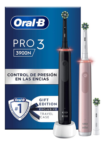 Oral-b Pro 3 3950n Dual Pack, Rosa Y Negro