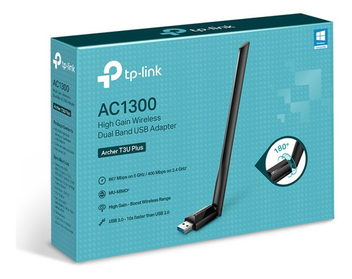 Adaptador Wifi Usb Tp-link  Para Pc Ac1300mbps T3u Plus 