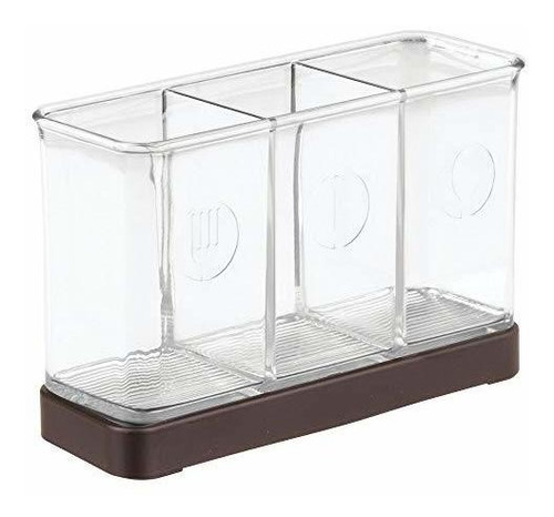 Mdesign Cuberteria Organizadora De Plastico, 3 Secciones, Pa