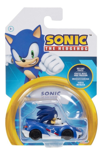 Sonic Auto Vehiculo Metal Escala 1:64 Con Figura Pelicula Ed