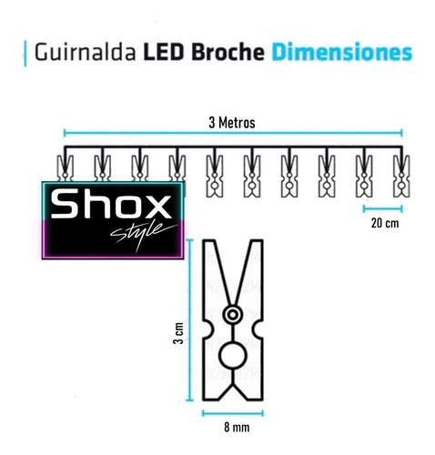 Guirnalda Led Decoracion Broches X16 Retro Navidad Fotos