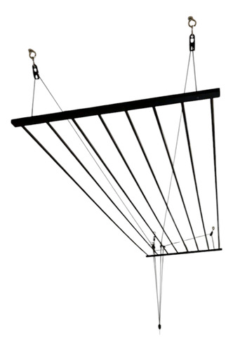 Varal De Teto Tradicional 80cm X 60cm Com 08 Varetas 