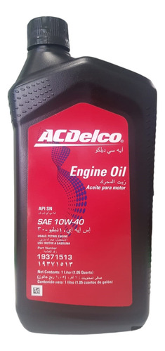 Aceite 10w40 1 Litro Semisintetico Acdelco Original