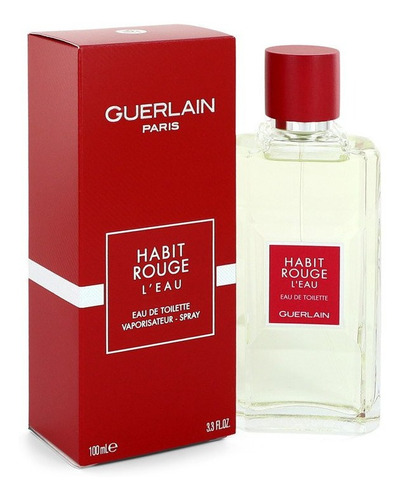 Perfume Guerlain Habit Rouge L´eau For Men 100ml Edt