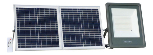 Refletor Led Solar Philips 48w 5700k C/painel Solar Ip66