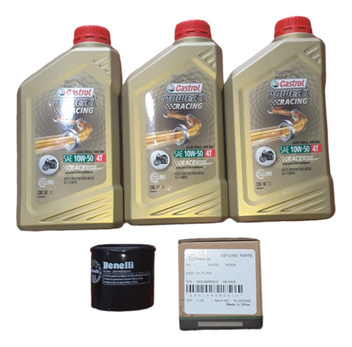 Kit Service Benelli Tnt 300 302r 302s  Aceite Filtro Castrol