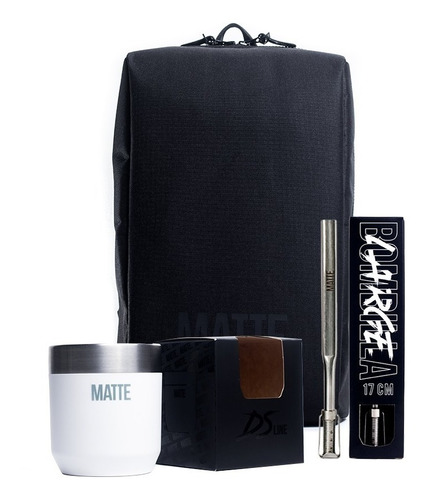 Imagen 2 de 10 de Set Mate + Bombilla Acero Inoxidable + Mochila Matera