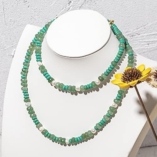 Collar Cowlyn De Doble Capa, Cadena Larga De Perlas Con De A