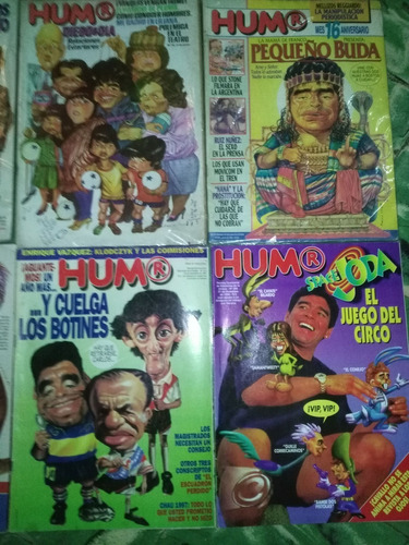 Lote De 6 Revista ** Humor ** Tapas Maradona - Años 90