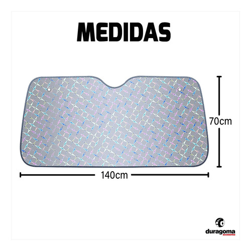 Imagen 3 de 7 de Parasol Cortina Parabrisa Auto Grande Metalizada Aluminio