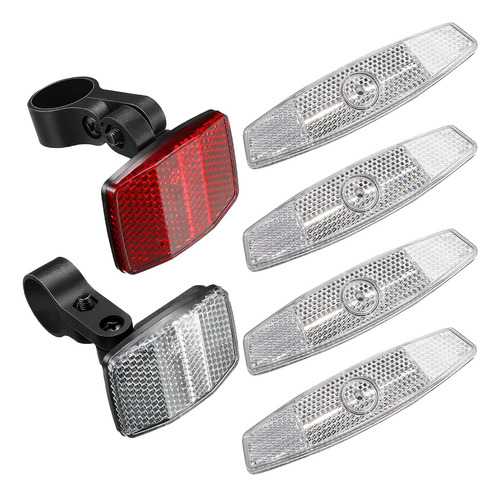 Maitys Kit De 6 Reflectores Delanteros Y Traseros Para Bicic