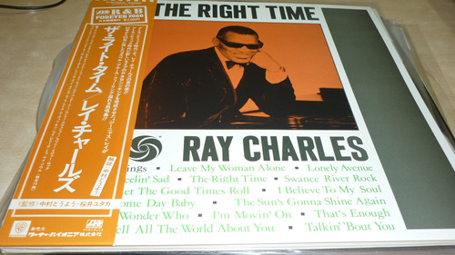 Ray Charles The Right Time Vinilo Japon 10 Puntos Obi Insert