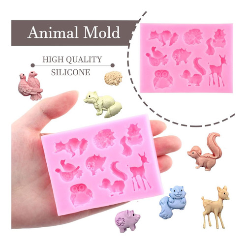 Mojiang Bosque Animal Fondant Mohs Gatos Perros Zorros De De