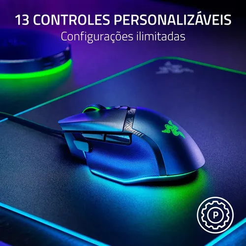 Mouse Gamer Ergonômico Com Fio, Razer Basilisk V3 35K, Chroma RGB