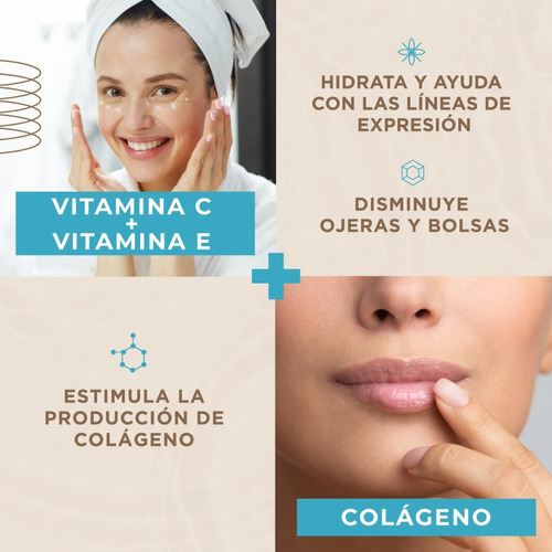 Imagen 3 de 5 de Crema Contorno De Ojos Y Labios 30ml Vitamina C, Vitamina E Tipo De Piel Todo Tipo De Piel