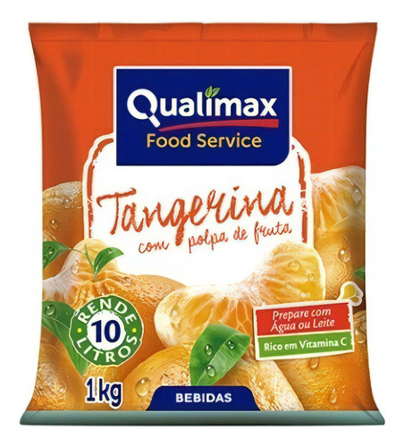 Suco De Tangerina Em Pó Rende 10 Litros Qualimax 1kg