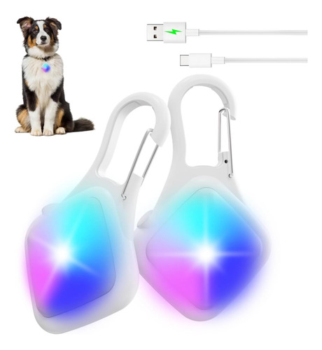Nofukcn Luz Para Collar De Perro, 4 Modos, Luces Rgb Para Co