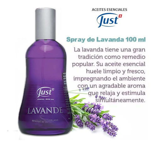 Imagen 5 de 7 de Spray Ambiental De Lavanda Swiss Just Original Envío Gratis